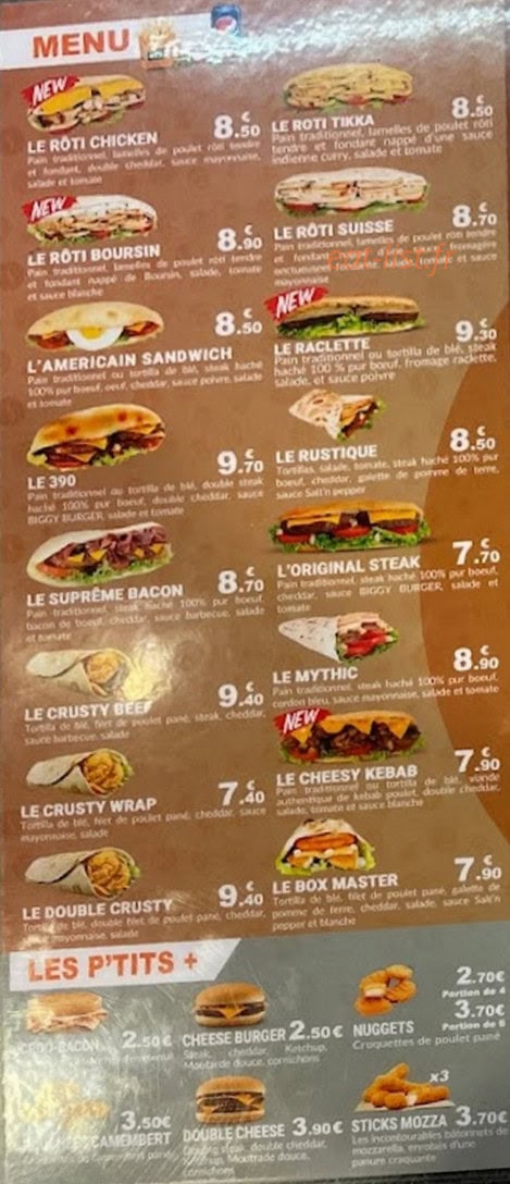 Le Special — carte page 1