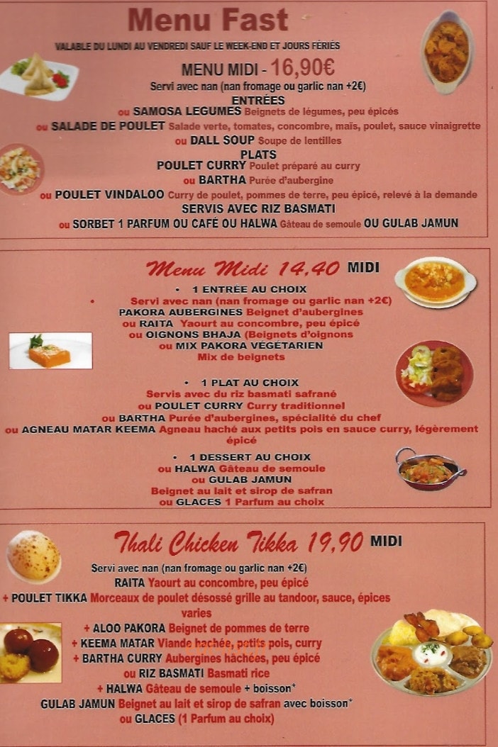 Les Délices Du Kashmir — carte page 9