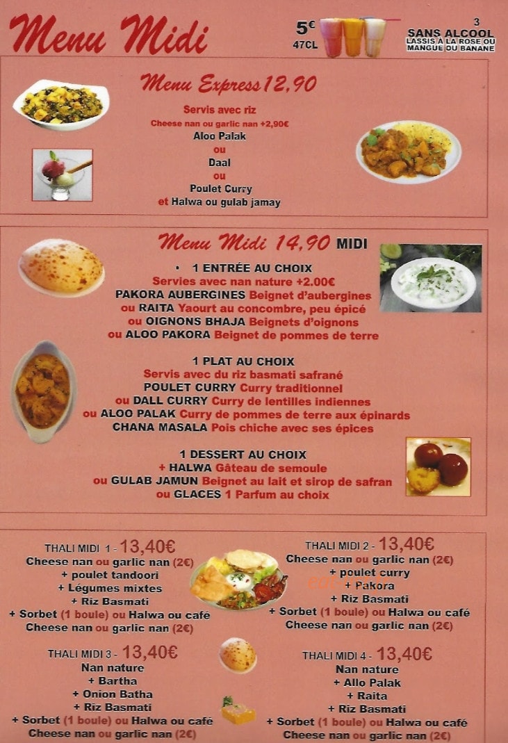Les Délices Du Kashmir — carte page 8