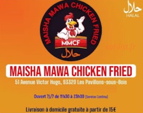Maisha Mawa Chicken Fried — carte page 1