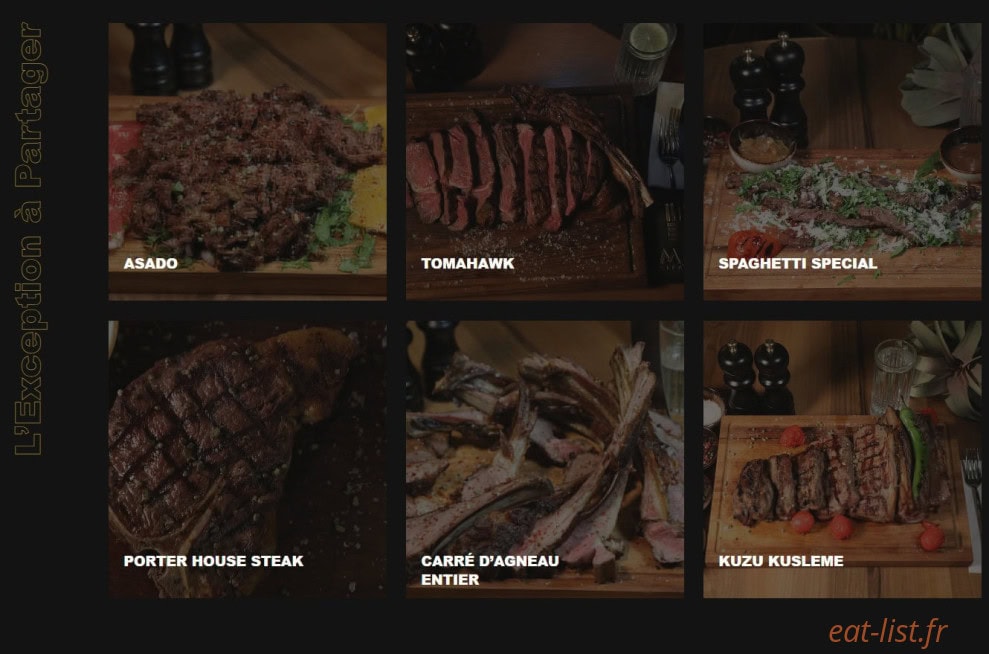 Carte et menu de Mara Steakhouse à Les Pavillons Sous Bois — Les grillades page 4