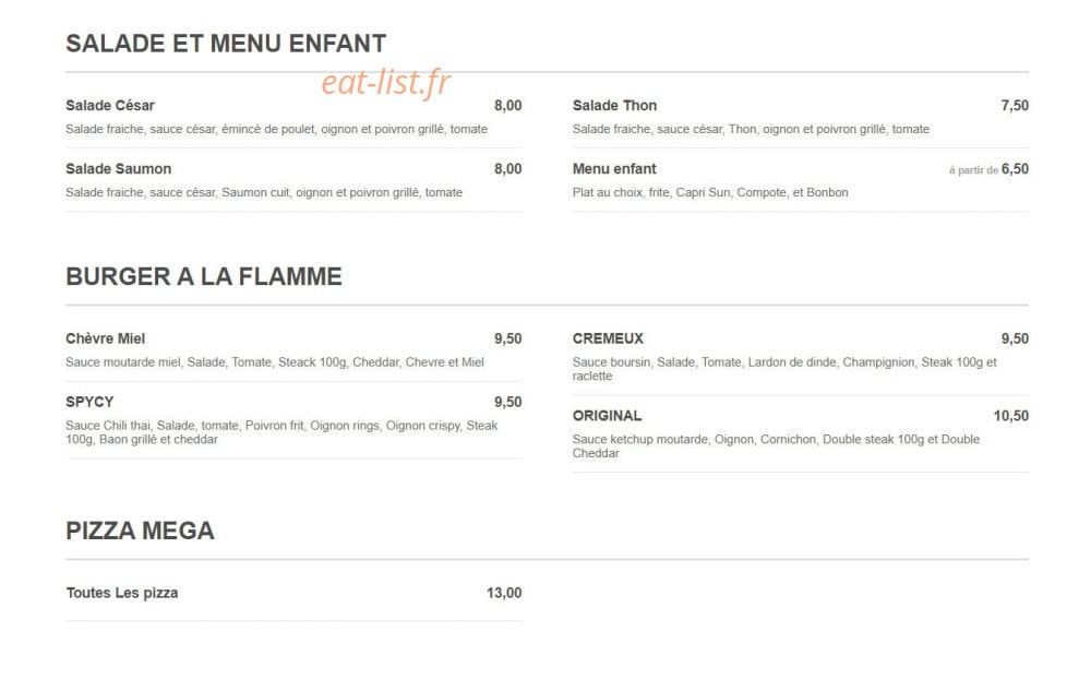 O'klm Food — carte page 3