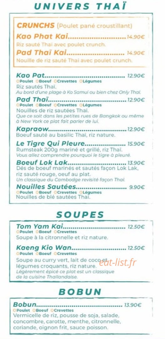Only Thaï & Jap — carte page 3