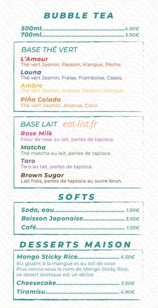 Only Thaï & Jap — carte page 6