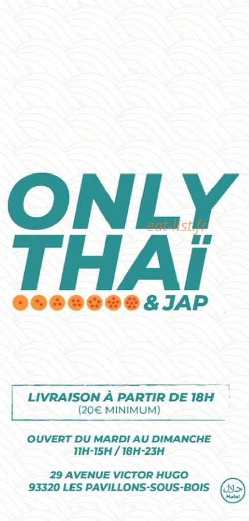 Only Thaï & Jap — carte page 1