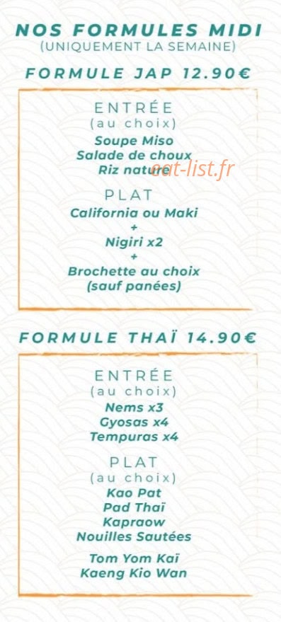 Only Thaï & Jap — carte page 5