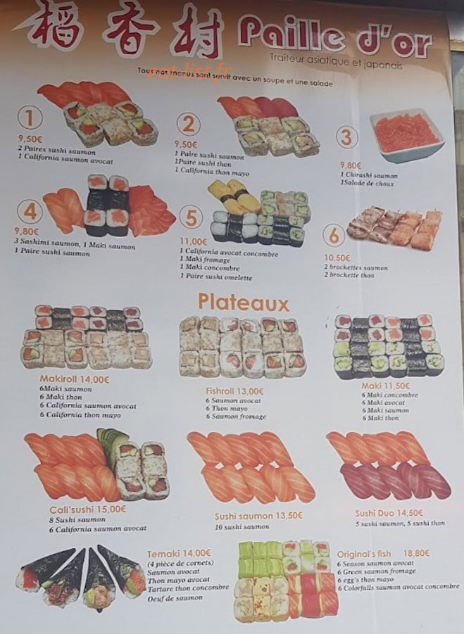 Paille D'or — carte page 1