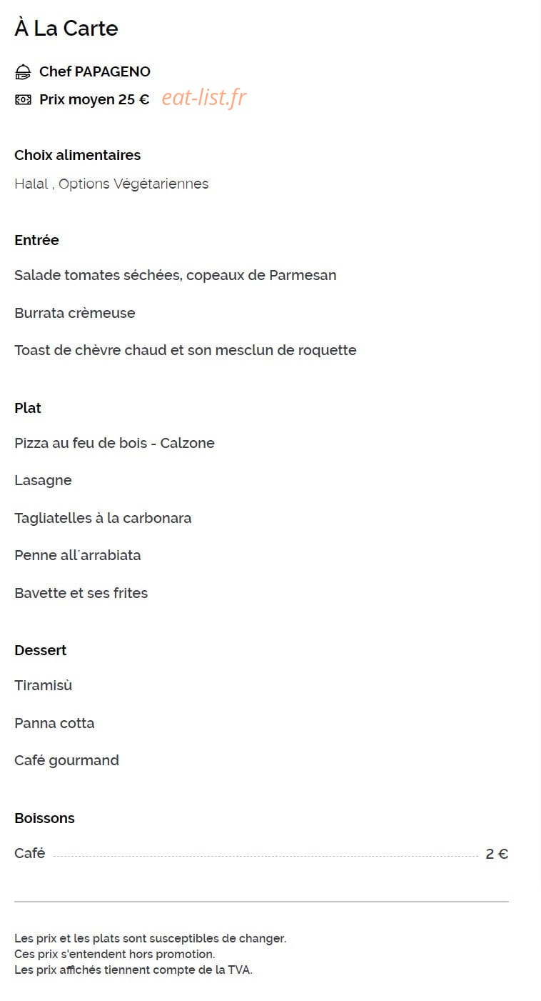 Papageno — carte page 1