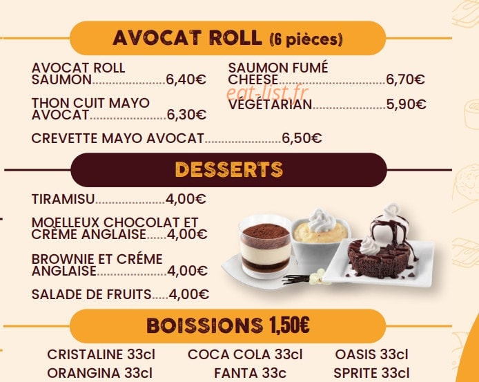 Rapide Burger & Sushi — carte page 8