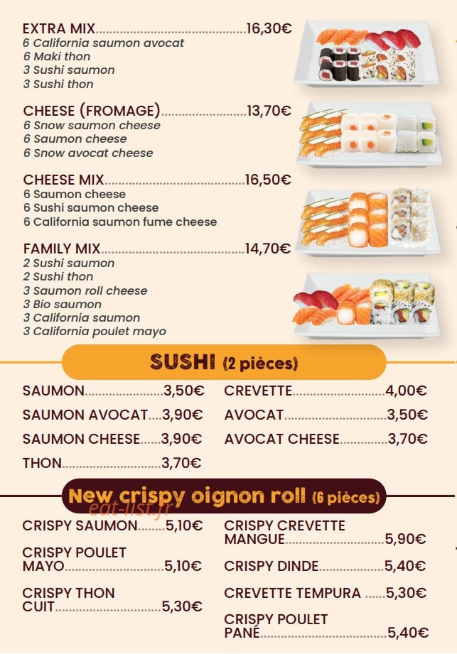 Rapide Burger & Sushi — carte page 6