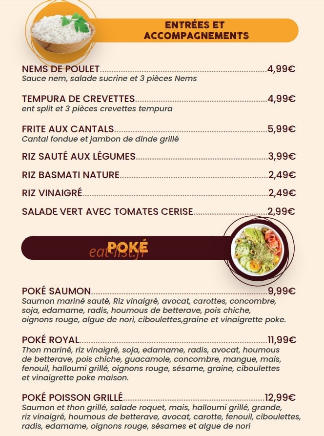 Rapide Burger & Sushi — carte page 2