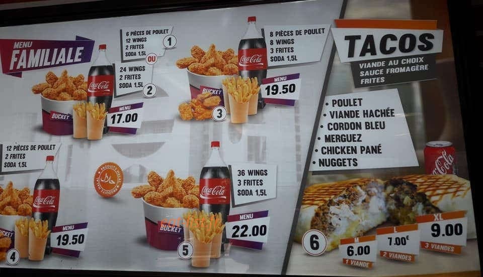 Street Burger — carte page 1