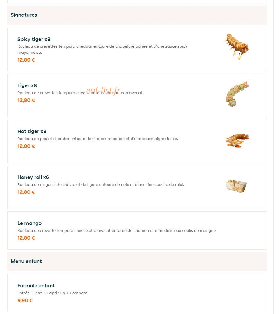 Sushi wan — carte page 4
