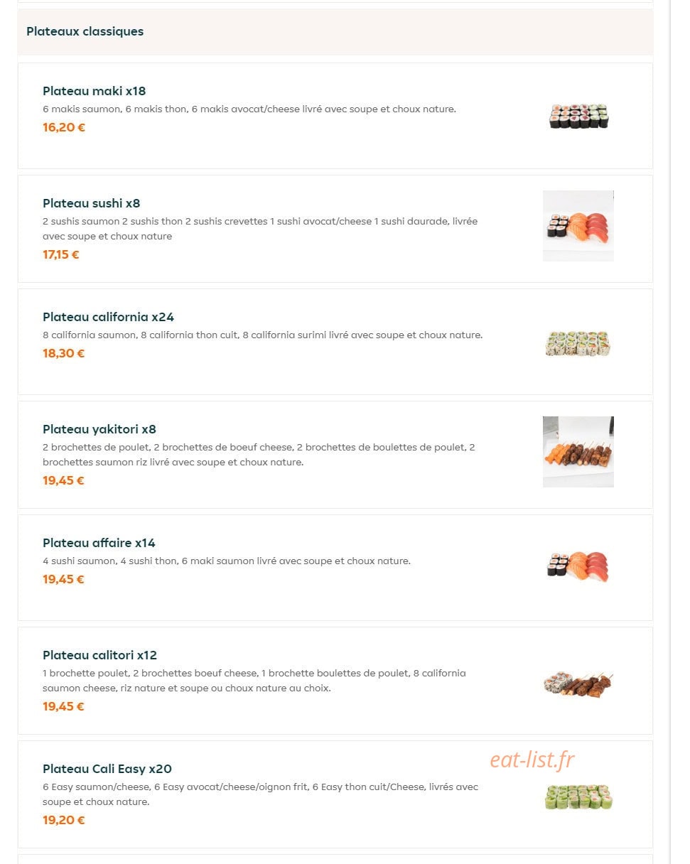 Sushi wan — carte page 5