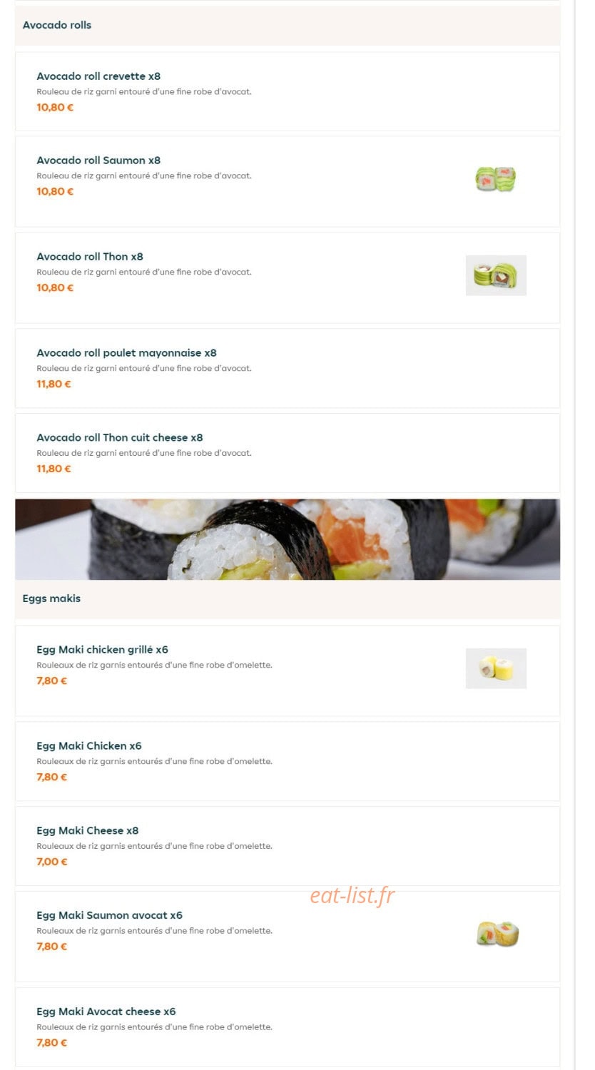 Sushi wan — carte page 14