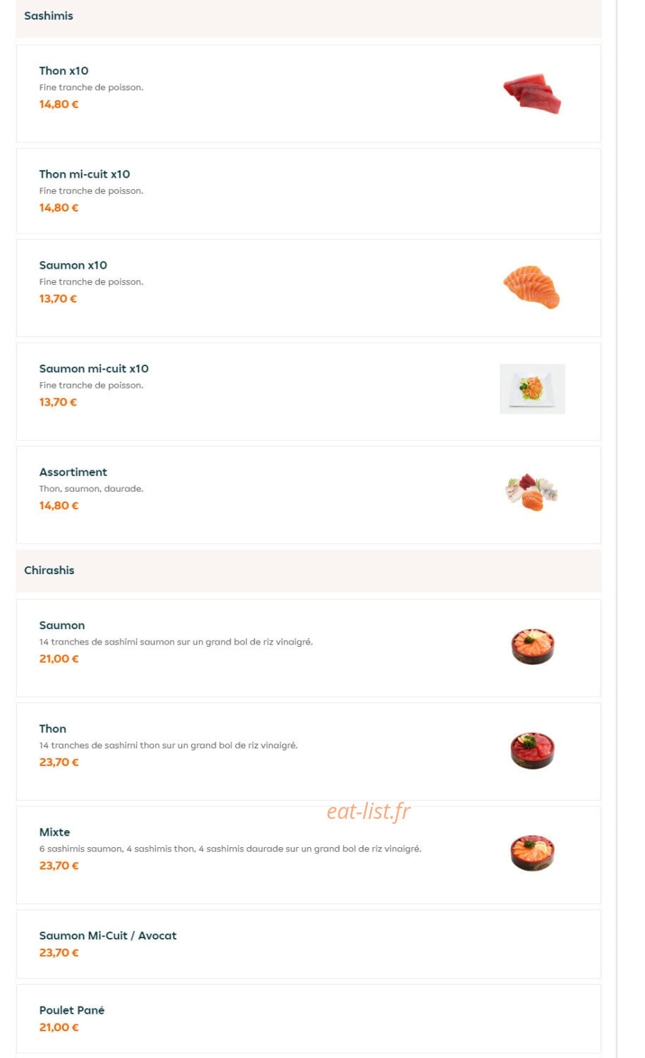 Sushi wan — carte page 15