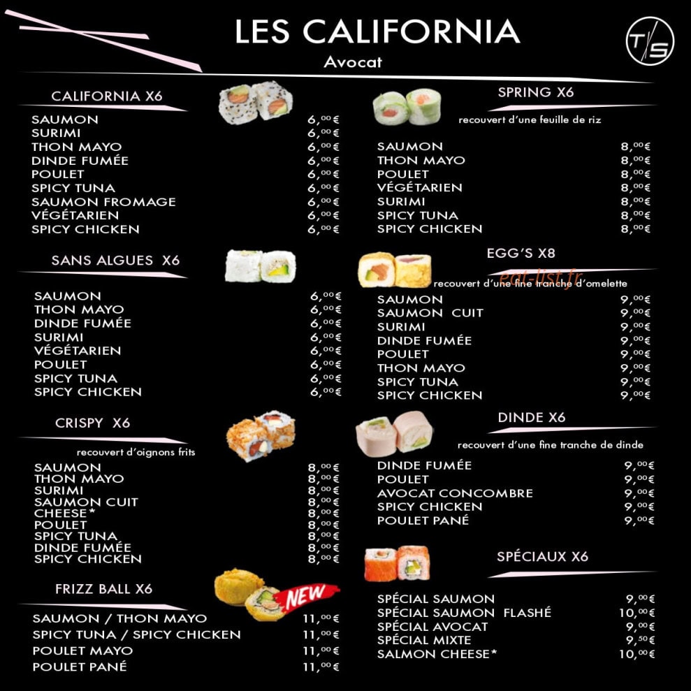 Thai Sushi — carte page 6