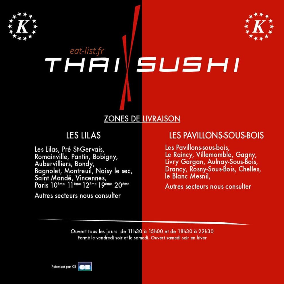 Thai Sushi — carte page 12