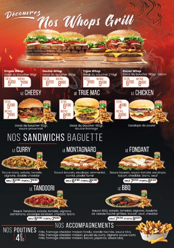True burger — carte page 3