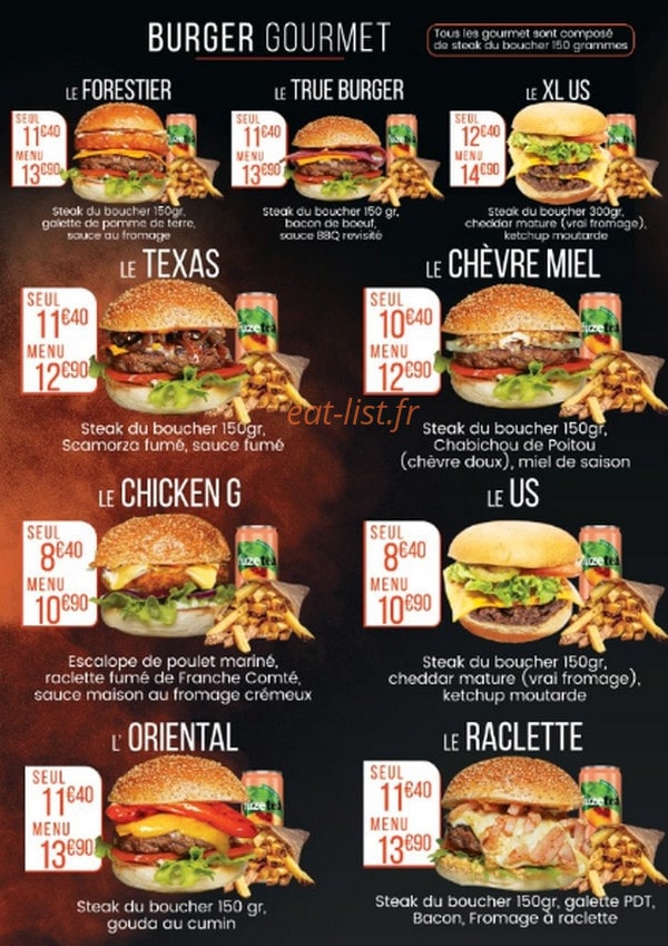 True burger — carte page 2