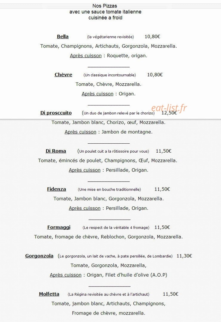 A Toutes Faims — carte page 1