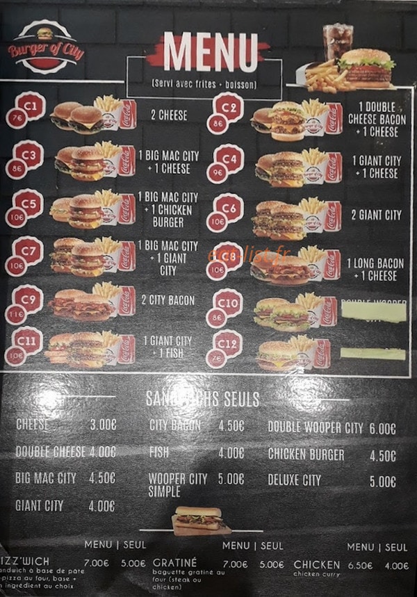 Burger of city — carte page 3