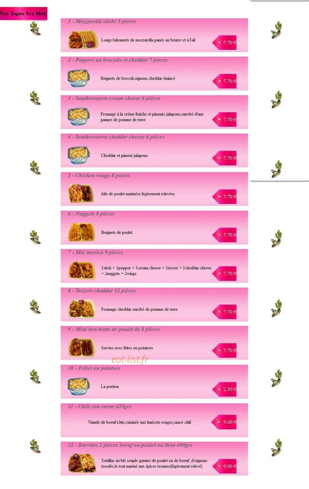 Pizza Expres — carte page 7