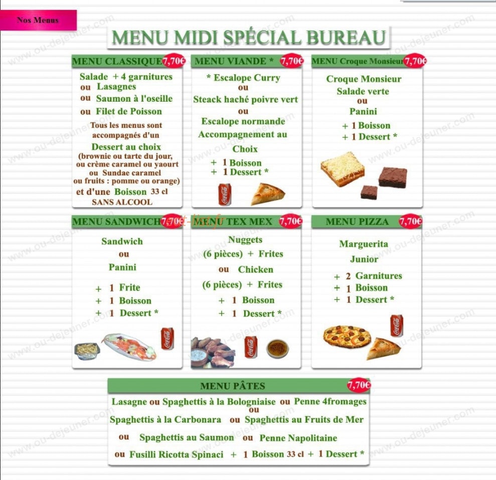 Pizza Expres — carte page 6