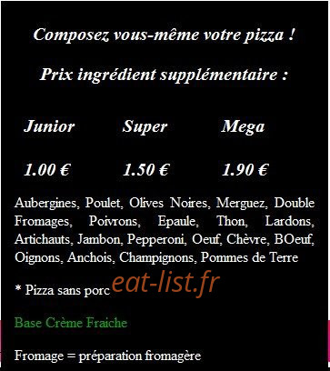 Pizza Expres — carte page 2