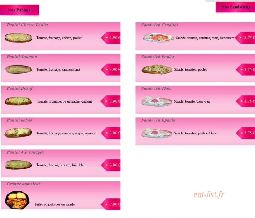 Pizza Expres — carte page 8
