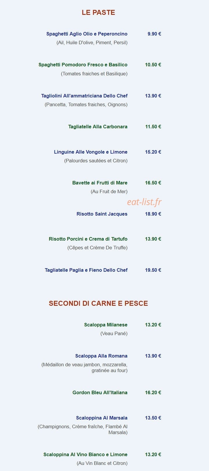 Ristorante Pizzeria Doni — carte page 4