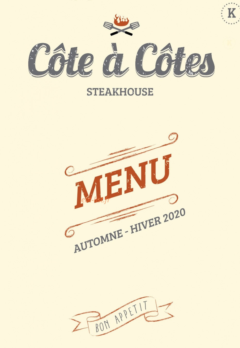 Côte à Côtes — carte page 1