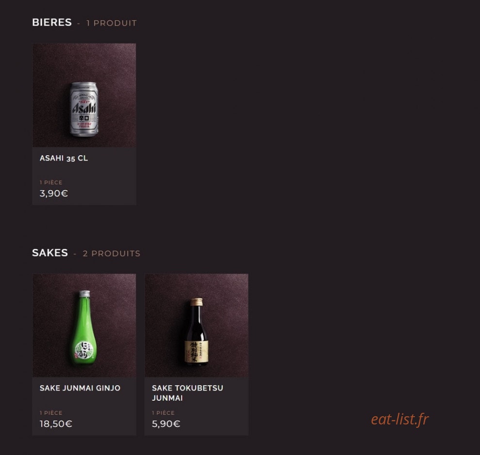 Côté Sushi — carte page 17