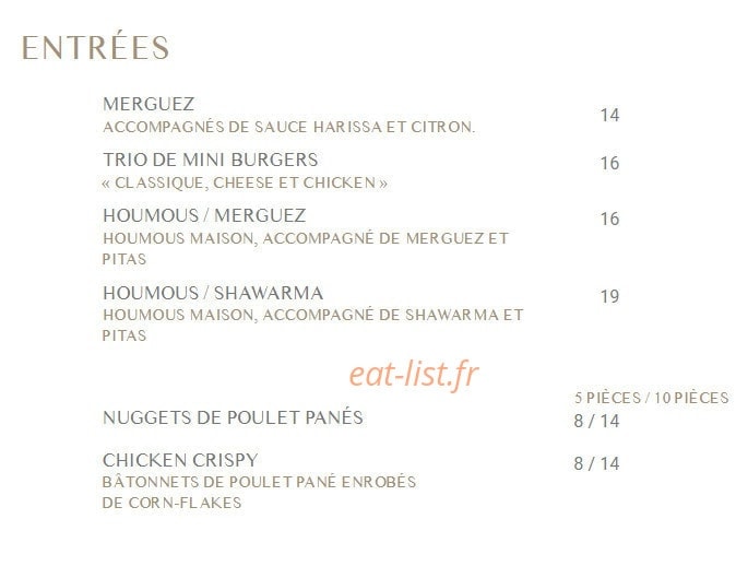 Grill bar — carte page 1