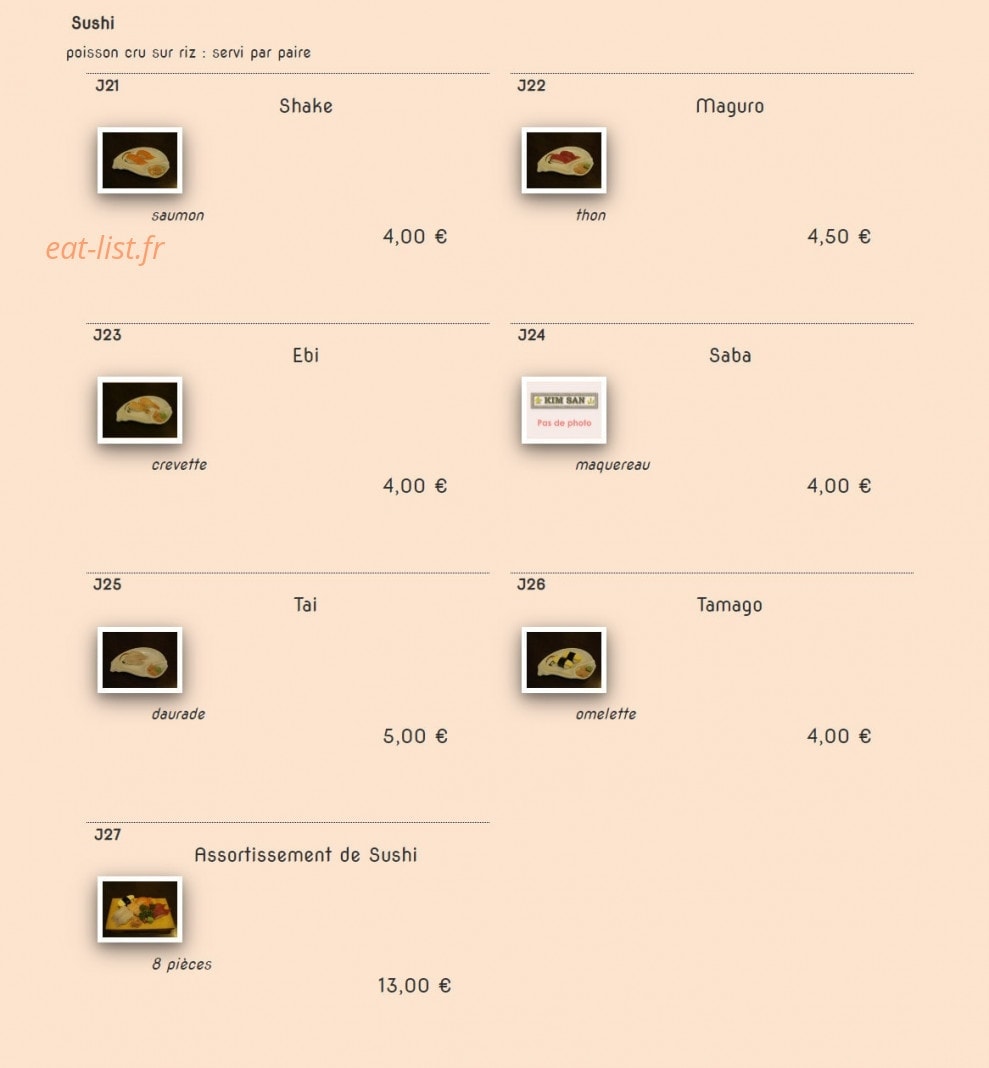 Kim San — carte page 22