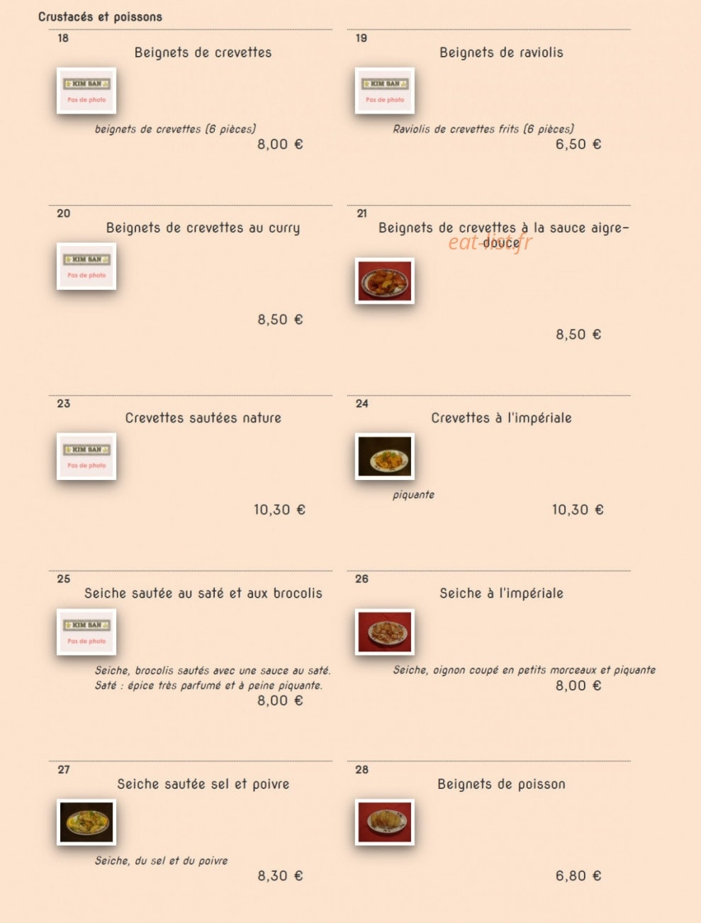 Kim San — carte page 3