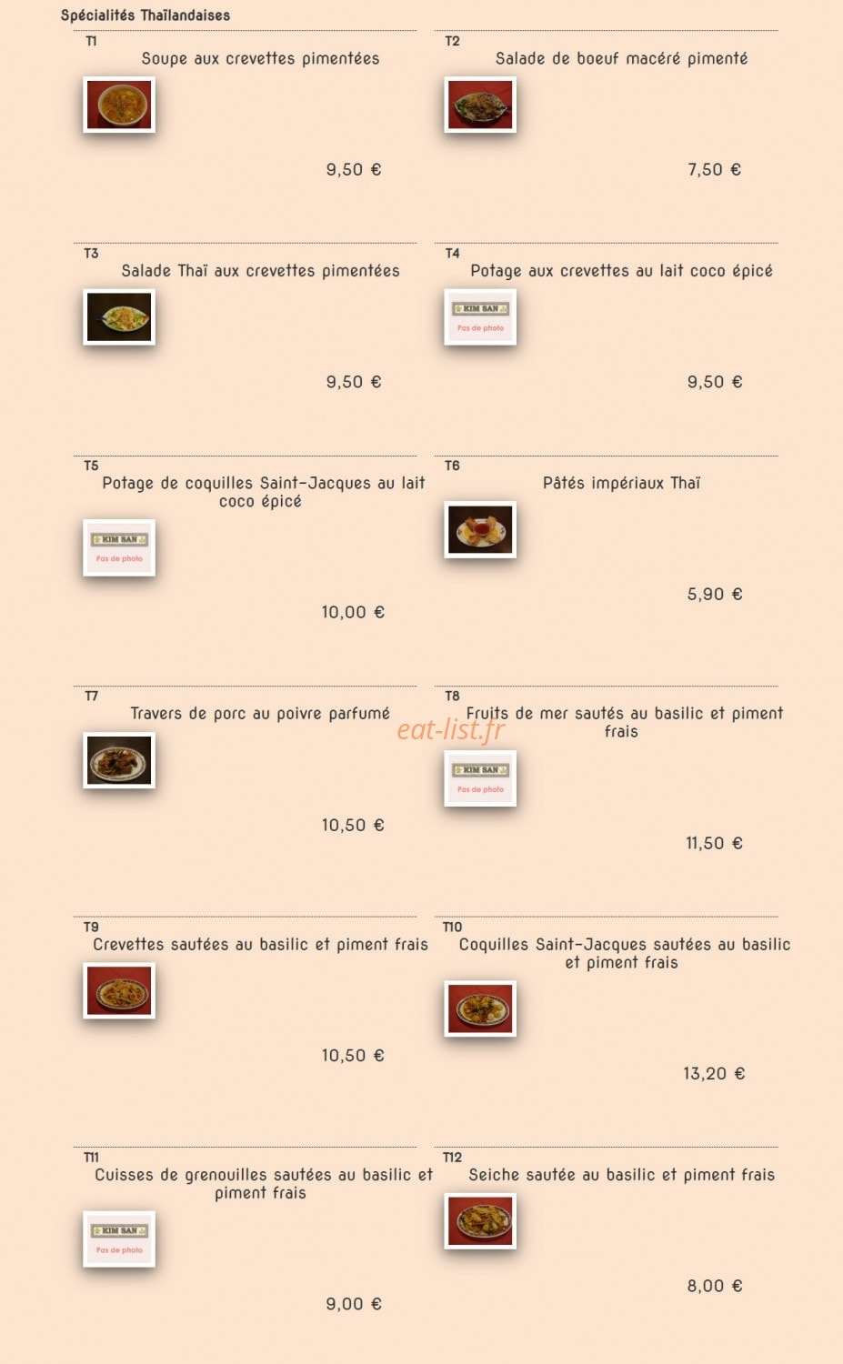 Kim San — carte page 15