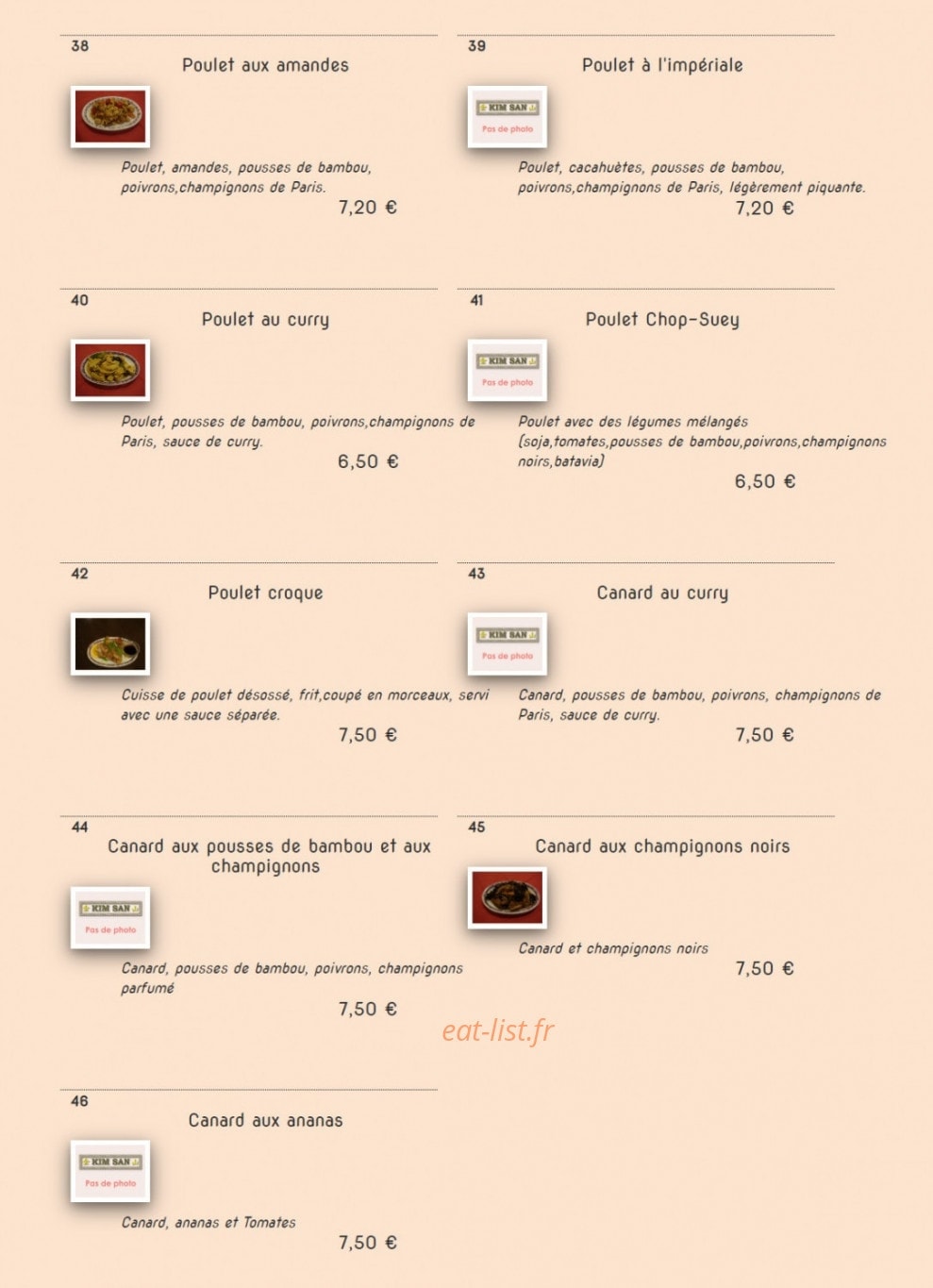 Kim San — carte page 5