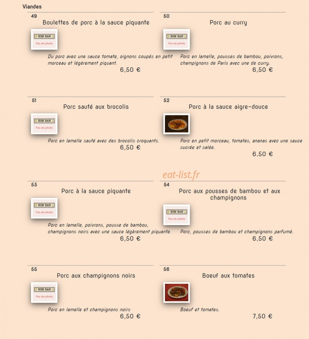 Kim San — carte page 6