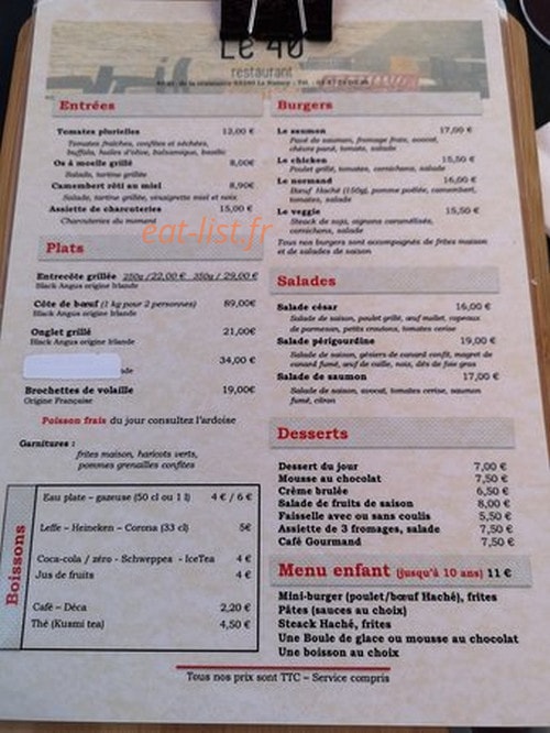 Le 40 — carte page 1