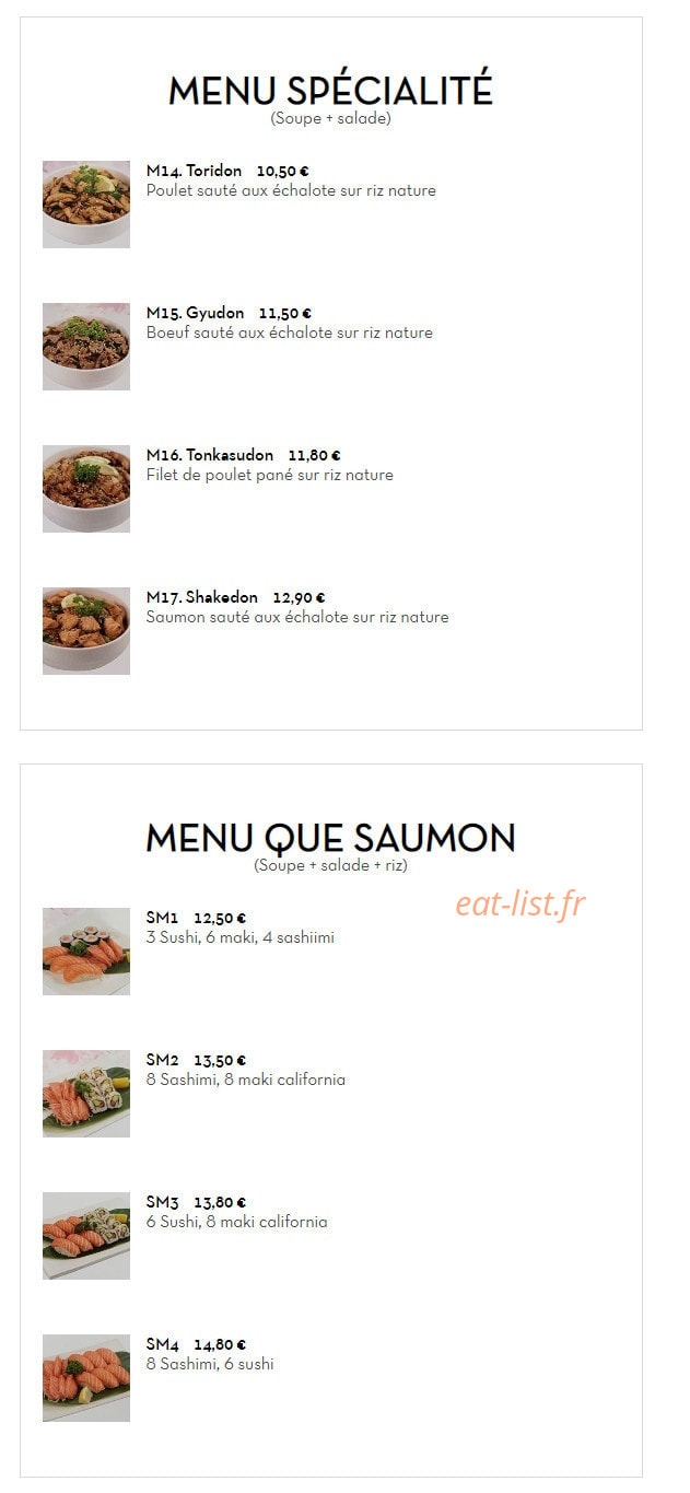 Sakura Sushi — carte page 15