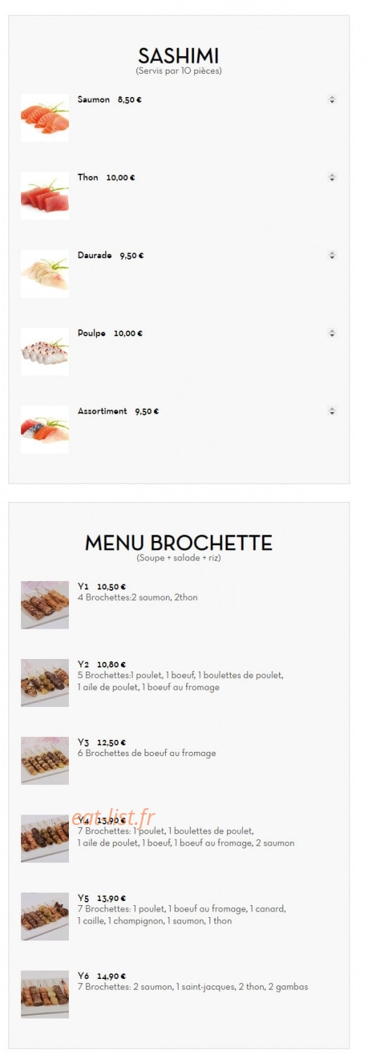 Sakura Sushi — carte page 12