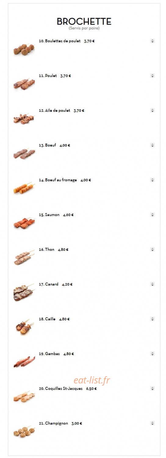 Sakura Sushi — carte page 2