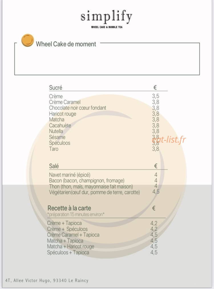 Simplify — carte page 1