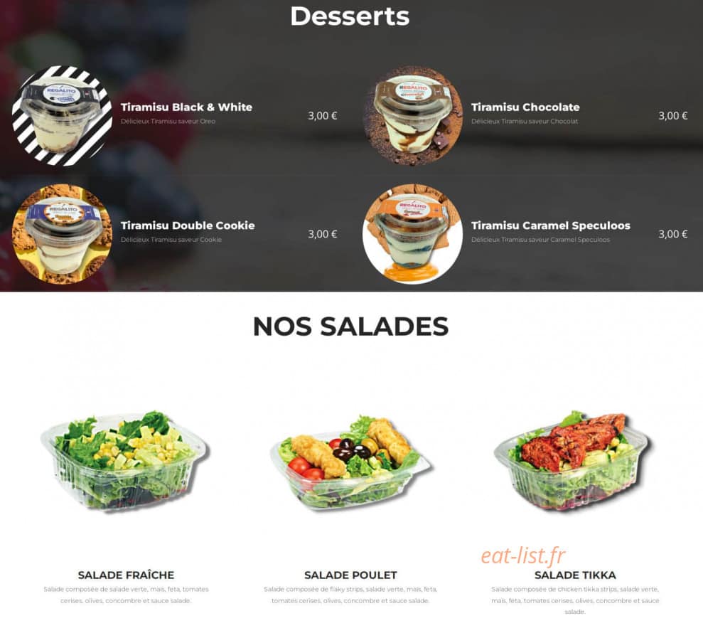 Chicken Spot — carte page 6