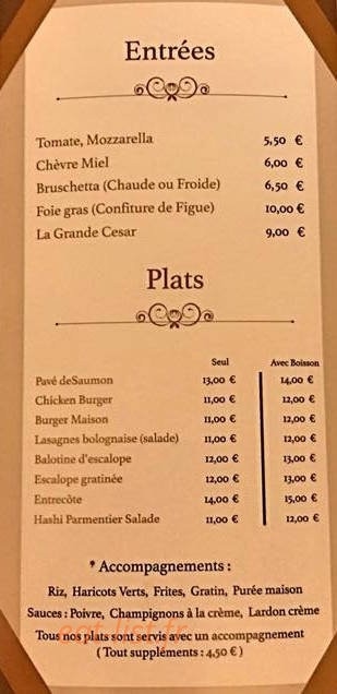 La Cantine — carte page 2
