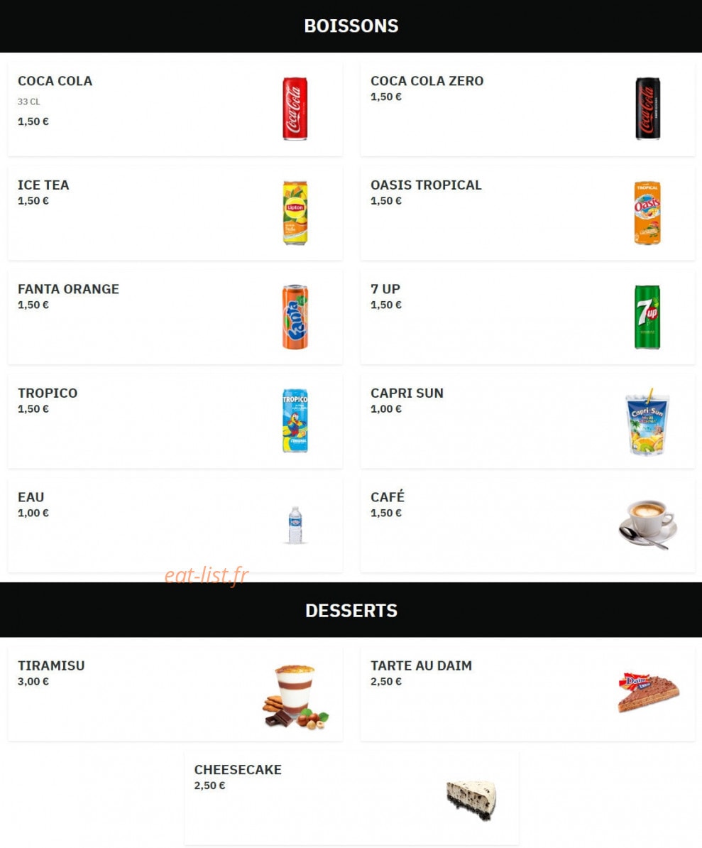Ranch Burger — carte page 8