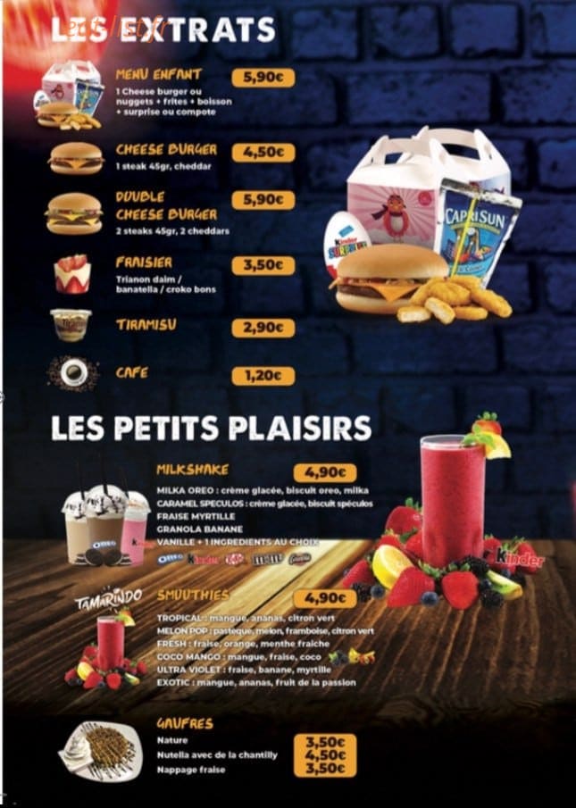 Terminal Burger — carte page 4