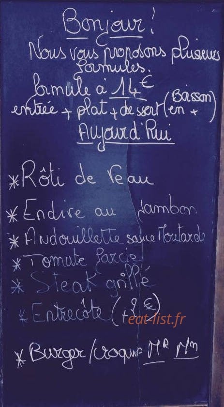 Café du Marché — carte page 1