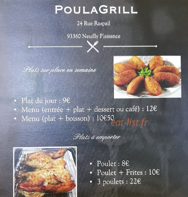 Poulagrill — carte page 2